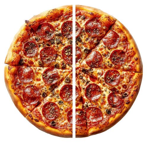 Half and Half Pizza